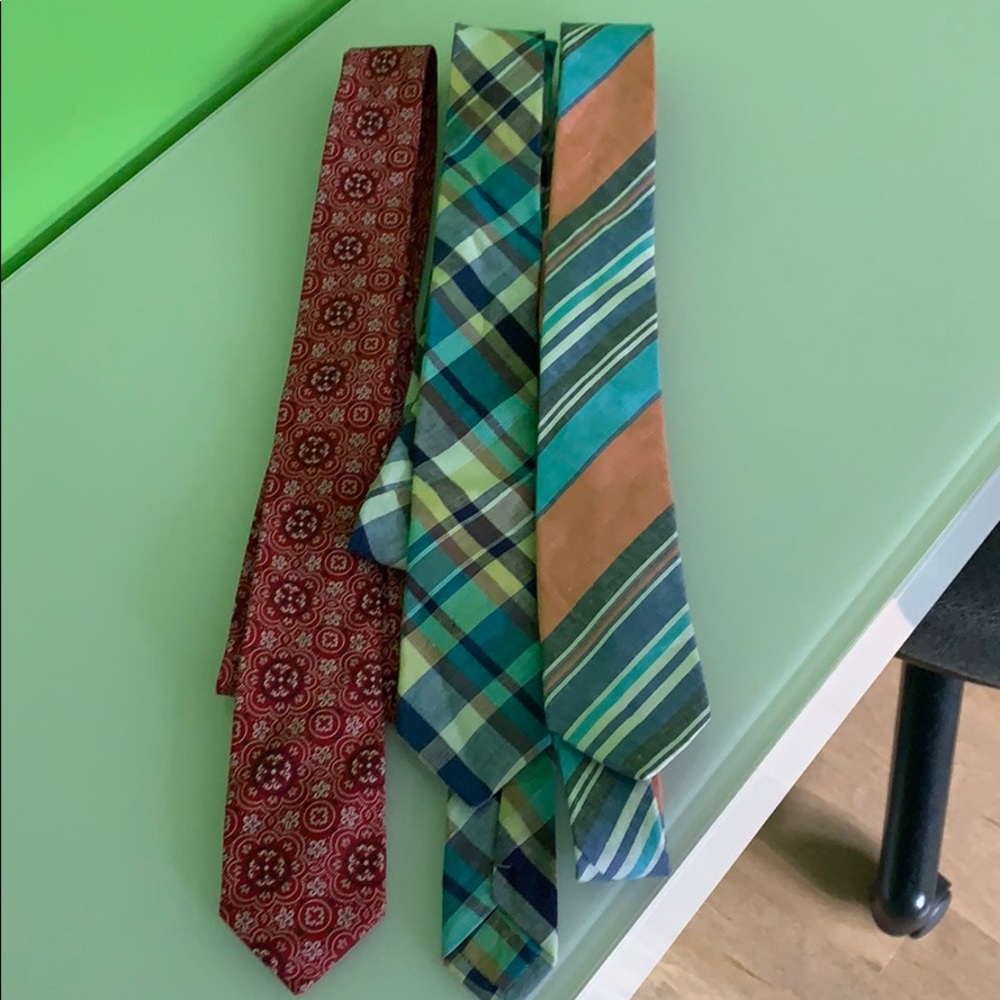 Plaid and pattern fabric ties from uniglo